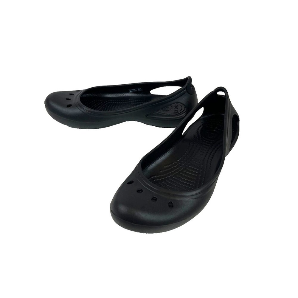 Crocs Kadee Womens Sz 8 Shoes Black Balletcore Lightweight Comfort Ballet Flats
